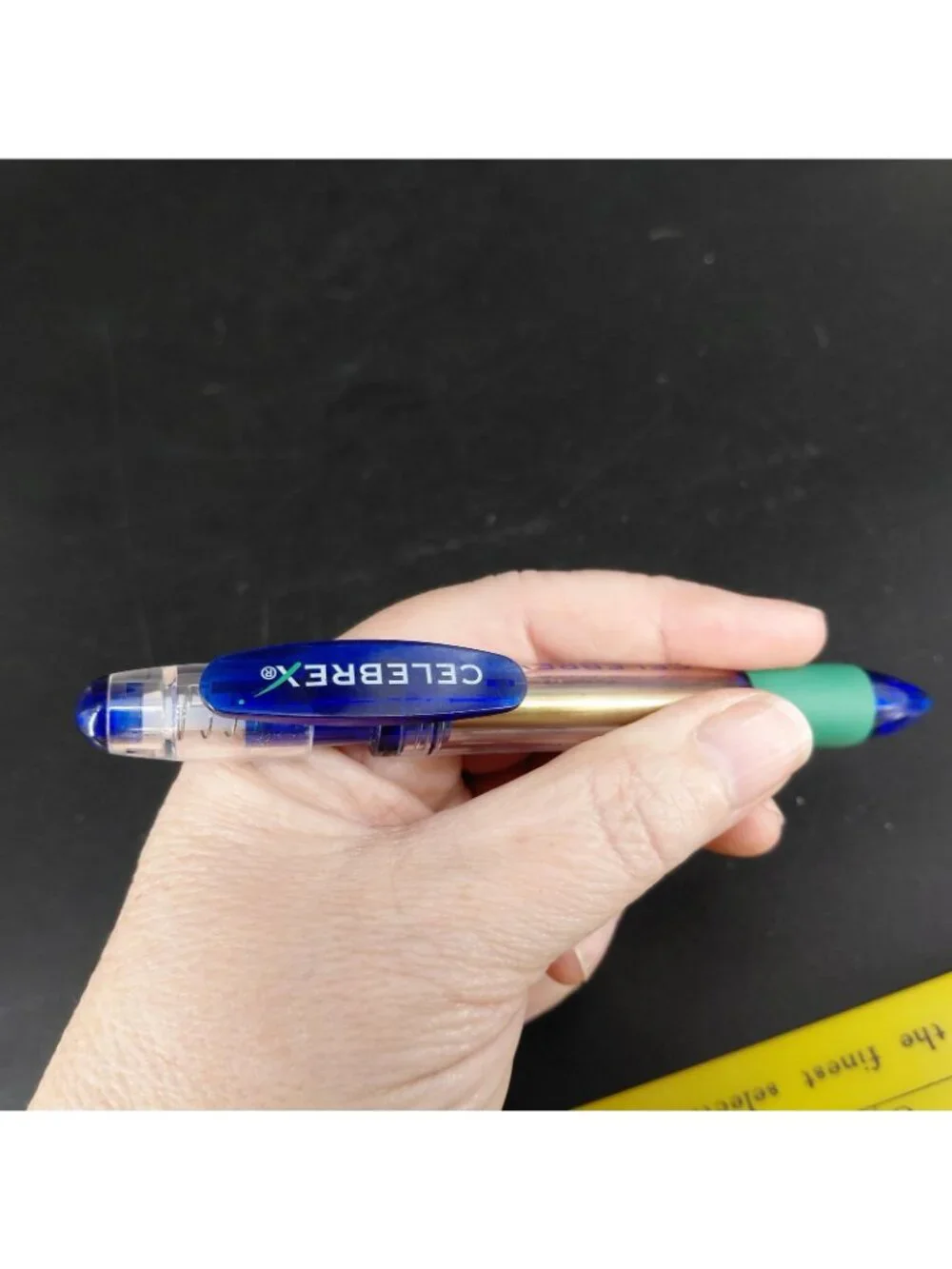 Celebrex Celecoxib Capsules Promotional Ballpoint Pen Blue Ink Click Inoxcrom